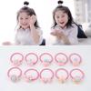 20Pcs/ Box Cartoon Bow Flower Star Elastic Hair Bands Girls Hair Scrunchies Ties Rabbit Rubber Band