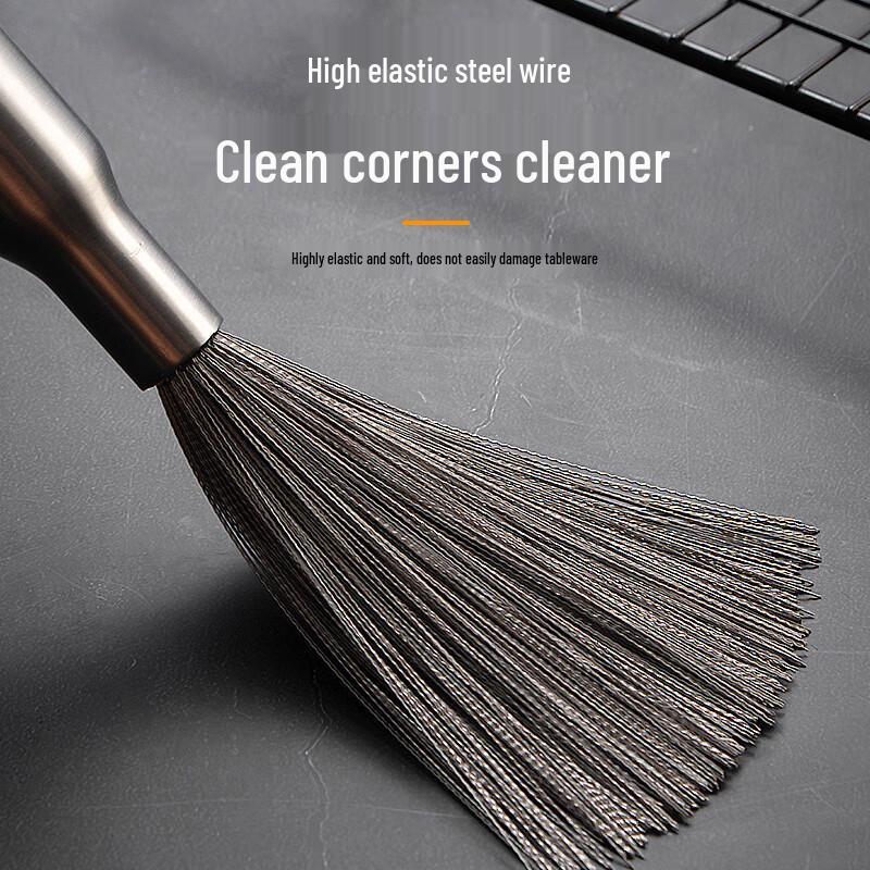 ZISIZ Stainless Steel Long Handle Pot Brush