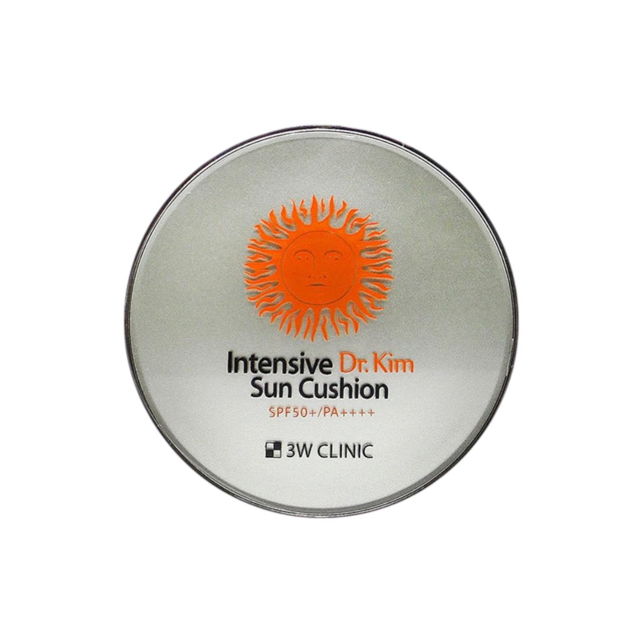 3W Clinic Intensive Dr. Kim Sun Cushion - High Protection SPF50+ PA++++ Sunscreen with Soothing Botanical Complex, 15g