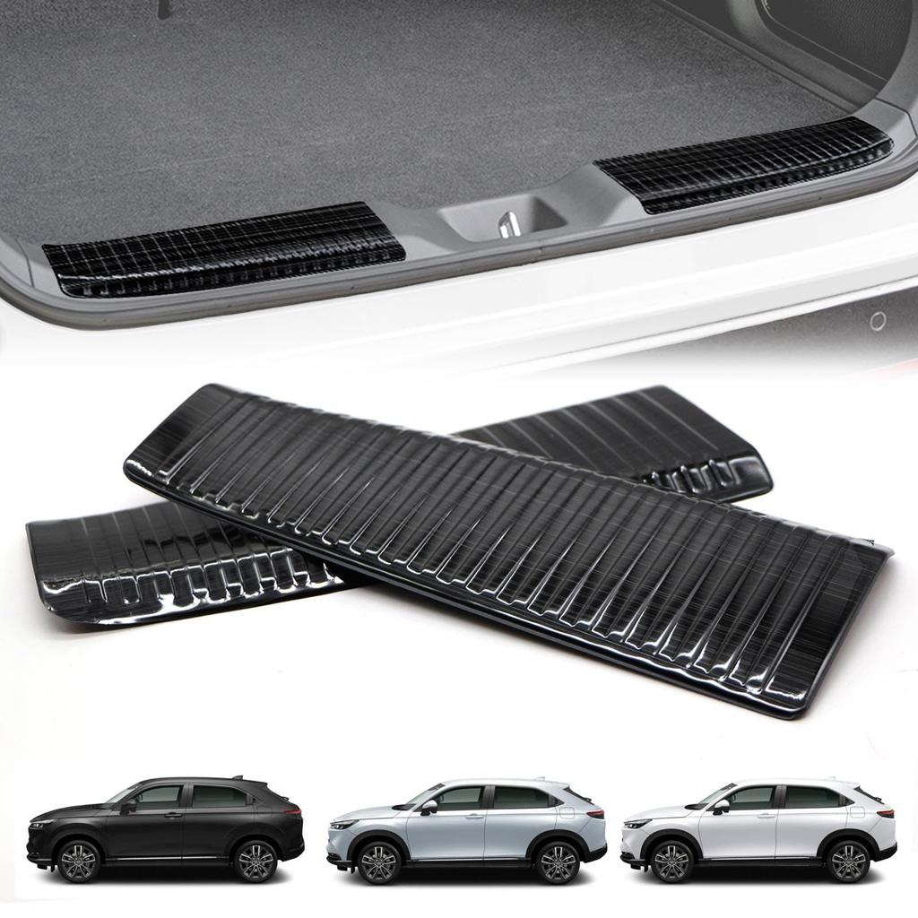 Hasiro Rear Bumper Protector for the New Step Stainless 2021 Scuff Stain and Scratch Custom Easy Black Vezel, RV-Style Guard, Steel, Plate,