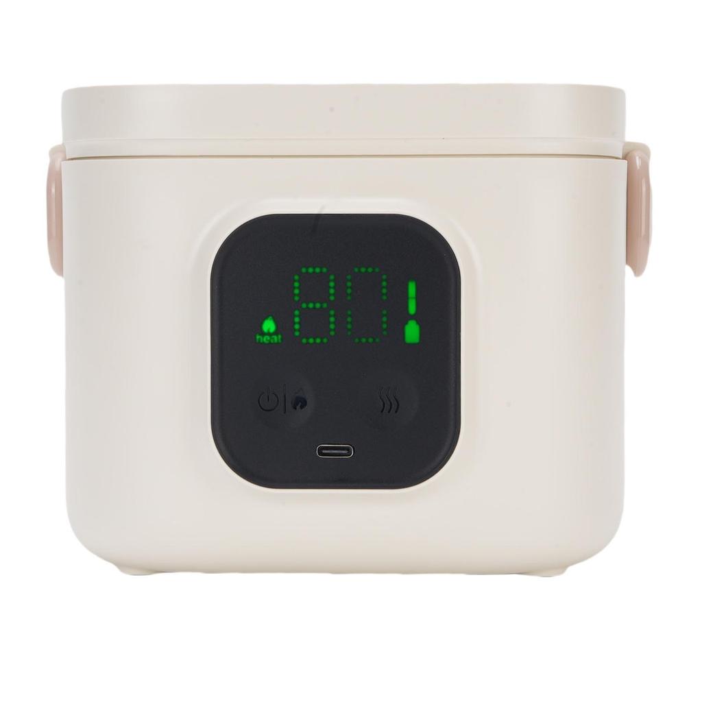 Kabellose elektrische Lunchbox 25W Beheizte Lunchbox 500ML 304 Edelstahlbehälter Tragbarer Speisenwärmer Akku