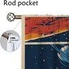 Curtains Child Room Extraterrestrial Blackout Curtain for Room 2 Panel Home Interior Curtains Shades Halloween Decoration Living