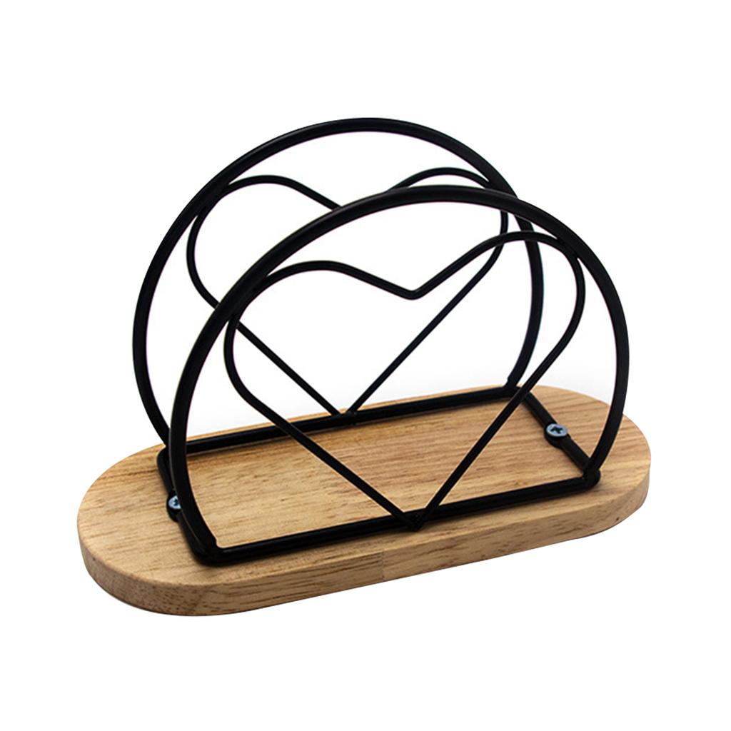 Napkin Holder, Countertop Napkin Organizer, Desktop Paper Dispenser with Wood Base, for Restaurants Cocktail Cookouts Bar Decor