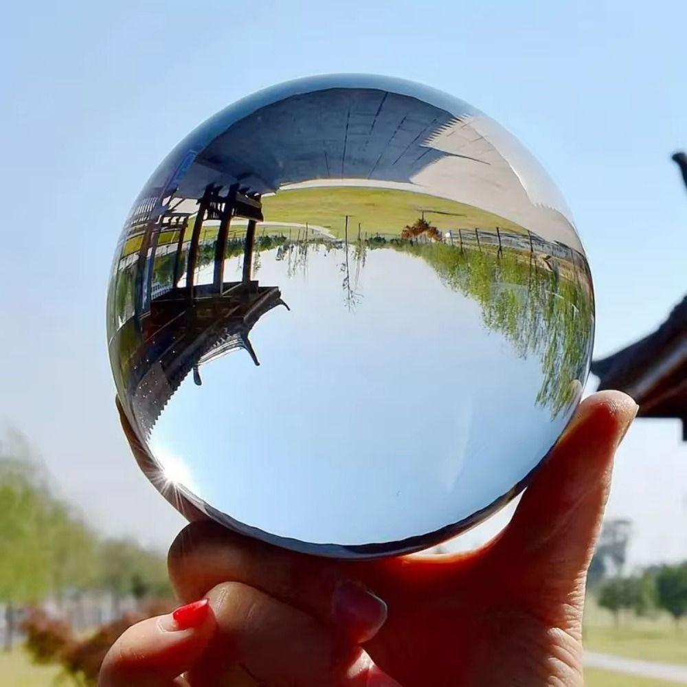 Round Crystal Glass Ball Transparent Feng Shui Sphere Crystal Decorative Balls Wedding Party Decor