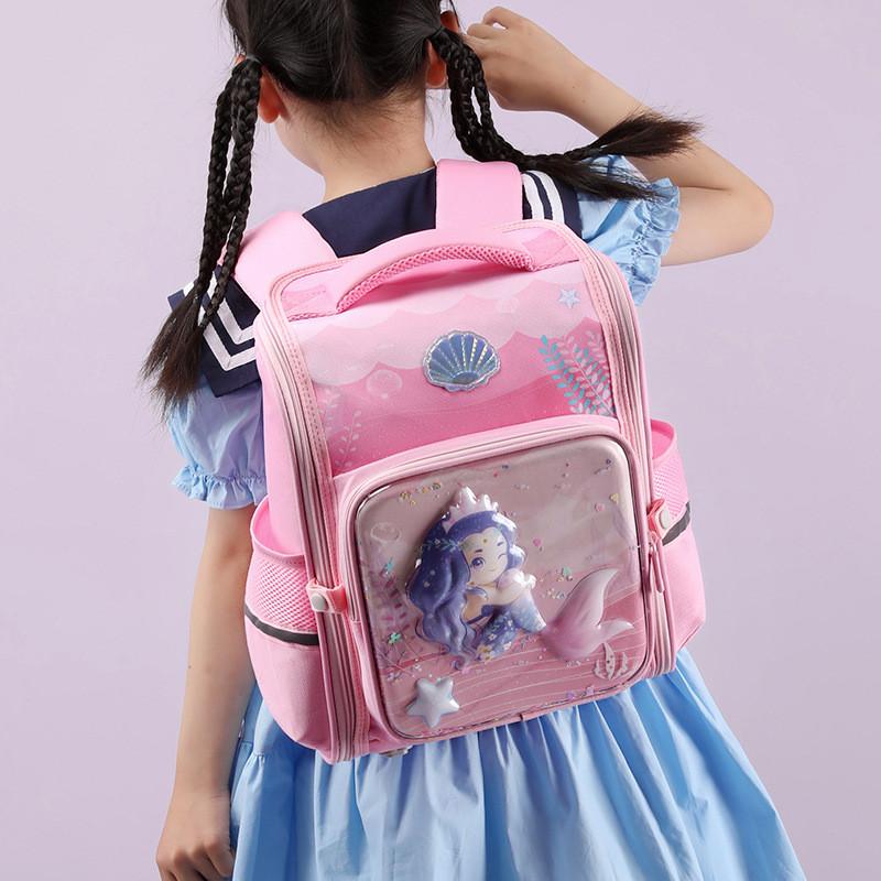 Large Capacity Lightweight Nylon School Backpack With Fun Cartoon Design For Boys And Girls