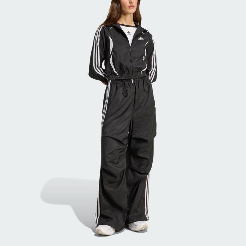 Adidas Originals Adilenium Season 4 Teamgeist Slim Fit Track Jacket Full Zip Stand Up Collar Side Pockets Black Women s KE9786 M
