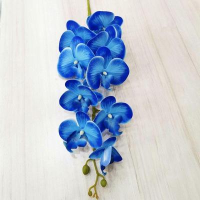 5 Piezas Plantas Artificiales Flores de Orquídea Mariposa de Látex 9 Cabezas Tacto Real Orquídea Phalaenopsis Artificial para Decoración Floral del Hogar