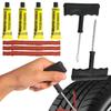 Car Tire Repair Tool Set with Glue and Rubber Stripes Tools for Car and Motorcycle Tubeless Tyre Puncture - Quick Repairing Kit