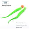 Solid Color Elastic Ball & Caterpillar Teaser Stick Kitten Toy