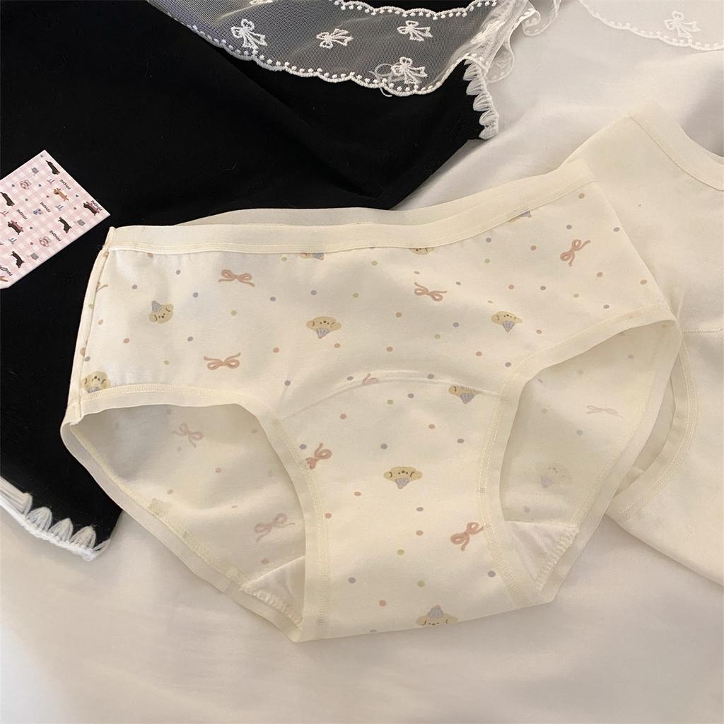 Ladies Autumn and Winter Fashion New Cartoon Cotton Comfortable Briefs