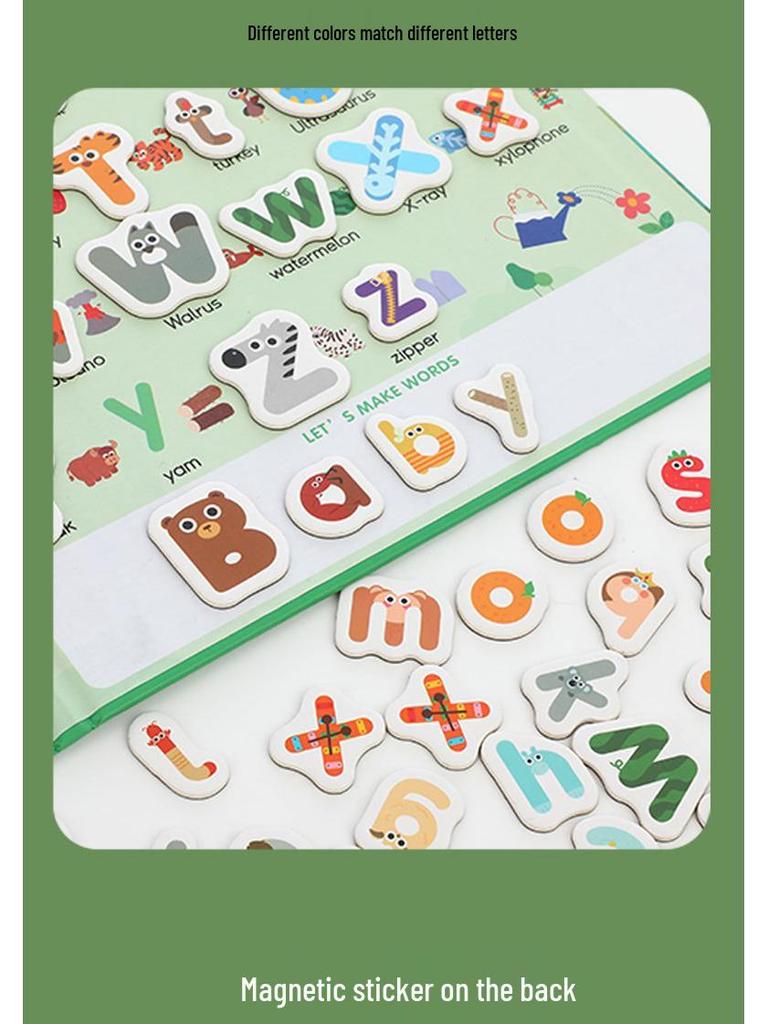 Children's Magnetic Phonics Book: 26 English Letters Spelling & Early Learning Game