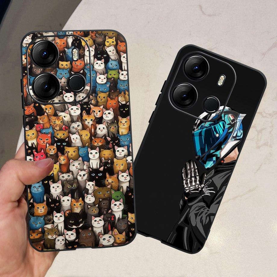 For Tecno Pop 7 BF6 Pop 7 Pro 7PRO BF7 BF7h Case Soft TPU Matte Silicone Bumper Coque Fundas Marble Space Man Dragon Etui Pop7