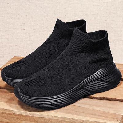 Breathable Men's/Women's Running Shoes Flying-Knit Elastic Socks Shoes Outdoor Fitness Sneakers