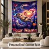 Valentine Love (6) Theme Custom Tapestry Personalized Custom Name Text Wall Hanging Tapestry Home Decor Background Cloth