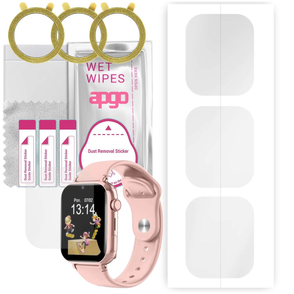 3x Apgo Hydrogel Screen Protector for Manta Kevin SWK02PK, Hydrogel Film, with Positioning Layer Easy Installation