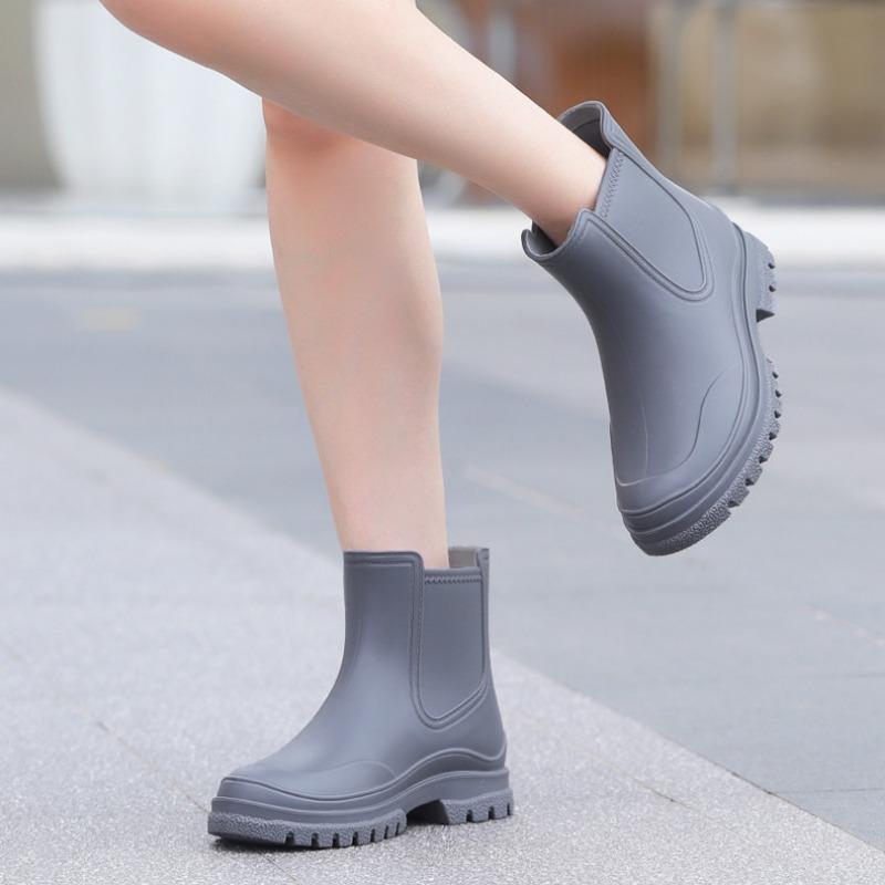 Women's Fashion British Style Waterproof Rain Boots