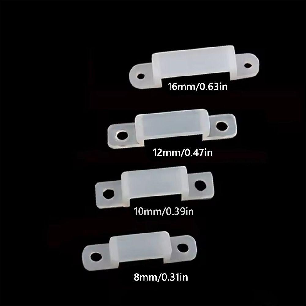 100pcs No Shading LED Strip Fix Clips Silicone LED Strip Mounting Brackets  LED Light Installation
