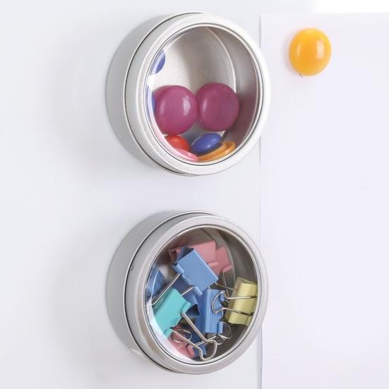 Magnetic Storage Box Dustproof Lid Clear No Drilling Removable Heavy Duty Refrigerator Microwave Side Storage Container Organizer Holder Kitchen