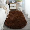 Home Decoration Children's Bedside Rug Fluffy Oval Plush Carpet Super Soft Living Room Sofa Area Bedroom Anti Slip Plush Floor Mat Machine Washable
