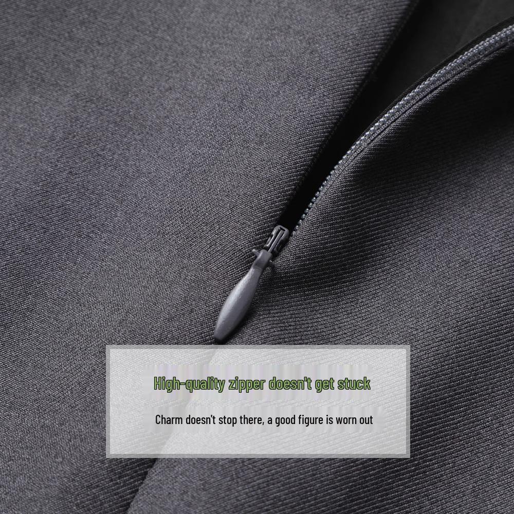 Women's High-Waisted Gray A-Line Midi Bodycon Skirt - Summer 2025 Collection