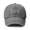 Ballet Dancers Line Art Washed Baseball Cap Adjustable Cotton Vintage Outdoor Sun Hat