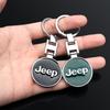 För Jeep Zinklegering Bil Logotyp Nyckelring Metall Nyckelring Auto Tillbehör För Jeep Grand Cherokee Wrangler JK Gladiator Compass R