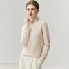 Women's 100% Pure Cashmere High Neck Sweater - Soft, Skin-Friendly, Loose Knit for Autumn/Winter