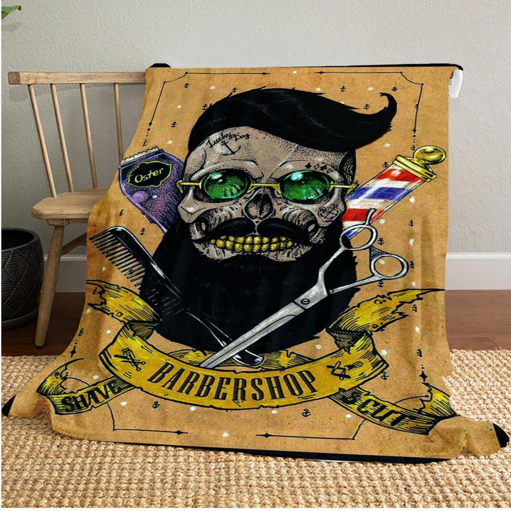 Skull Scissors Soft Comfortable All Seasons Sofa Office Naps Outdoor Travel Perfect Great Gift