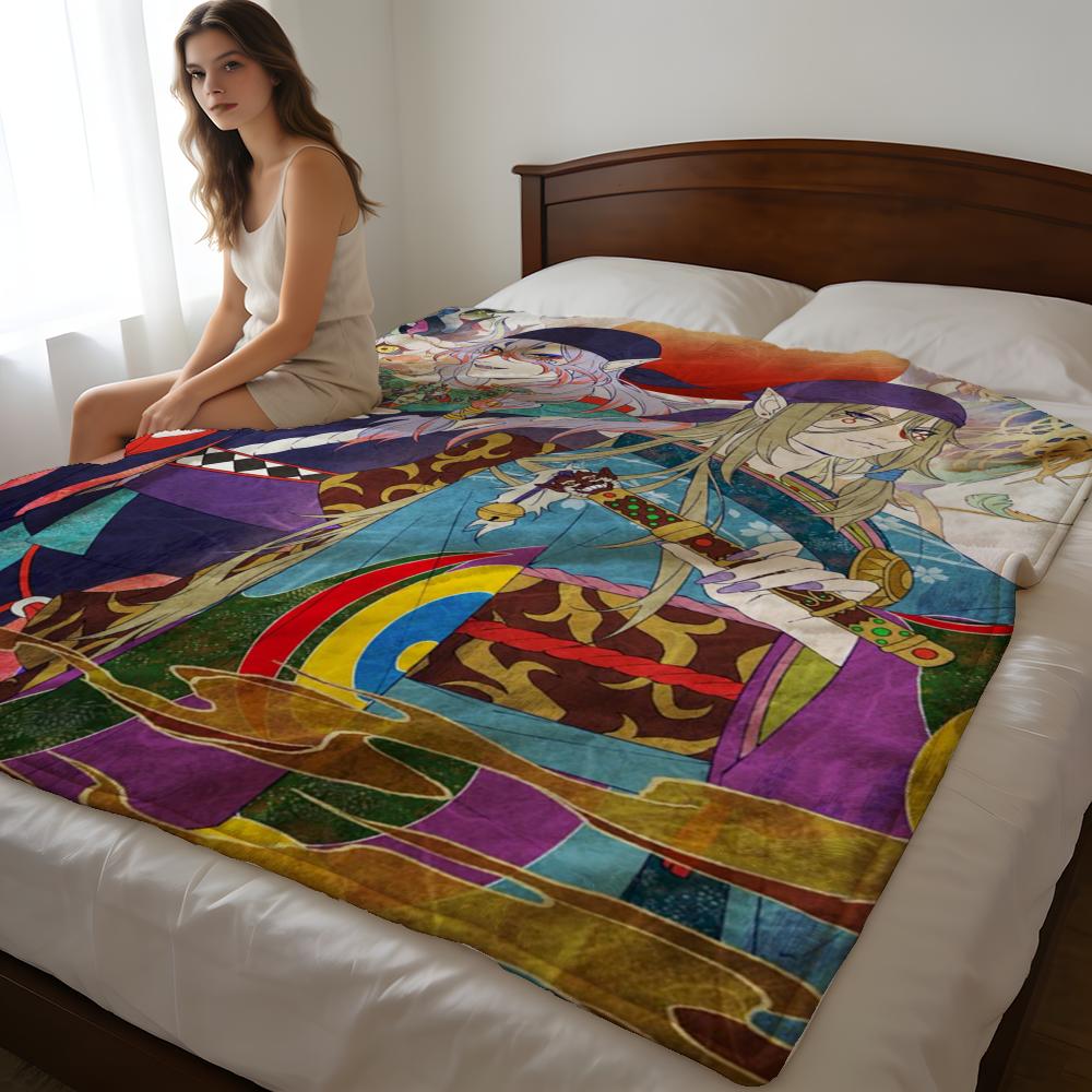 Throw High-Density Short Plush Blanket For Sofa Nap Air-Conditioned Room Soft Skin-Friendly Mononoke 75X95CM