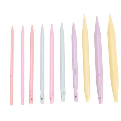 10 Paires Plastique ABS Tête Interchangeable Aiguilles Circulaires Set Pulls Outils de Tricot DIY Couture à la Main Accessoire Ménager