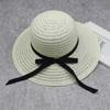 Grass Woven Wide-brimmed Foldable Hat Beach Sun Hat with Bow for Women