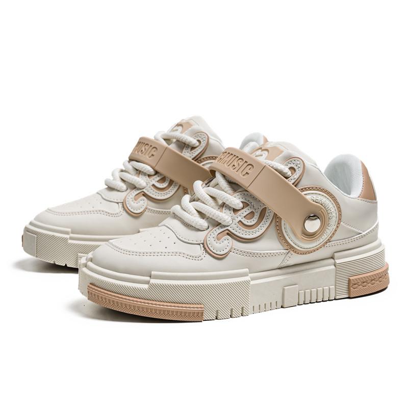 2025 New Men's Designer Skateboard Sneakers Spring Fashion Beige Mens Platform Shoes Hip Hop Sneakers Men Casual Sports Shoes