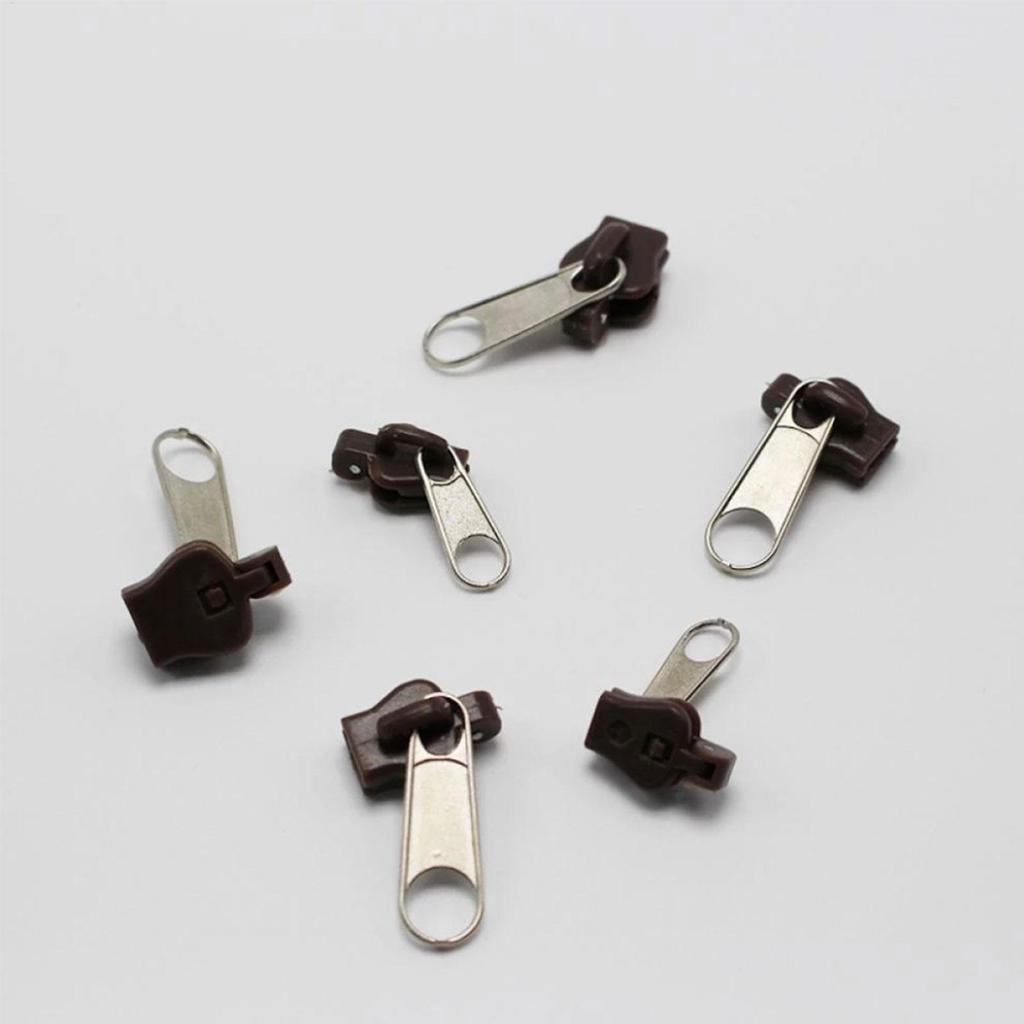 6pcs Zipper Repair Kit Sturdy Zip Fixer Heavy Duty Zipper Head Accessories Multifunctional Detachable Zip Slider Repair Kit