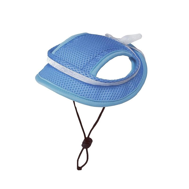 

Breathable Mesh Pet Sun Hat, Spring Summer UV Protection, Outdoor Hat with Bow Tie for Dogs & Cats L синий