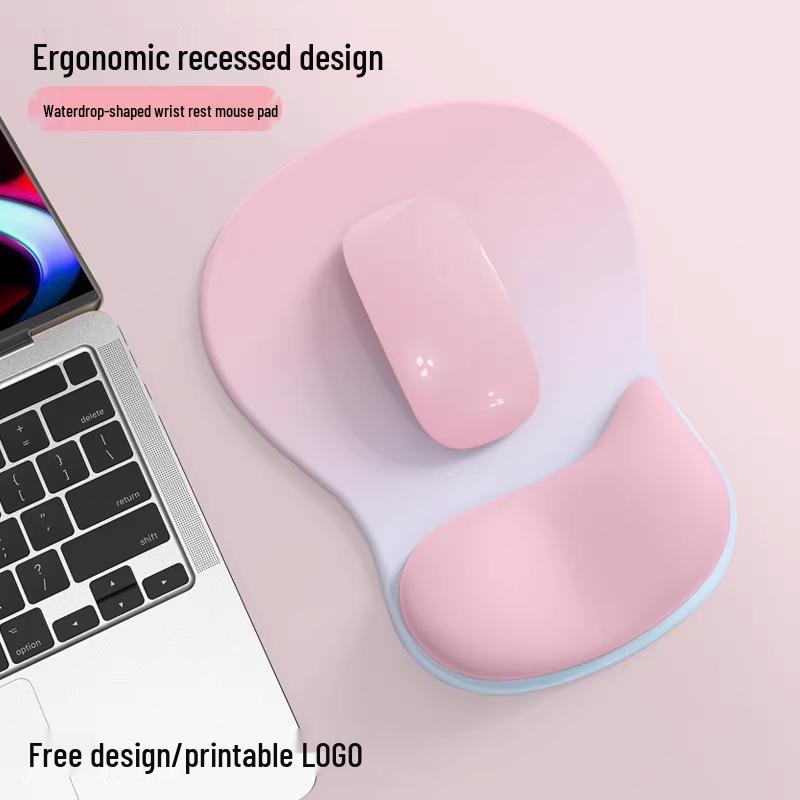 Ergonomic Gradient Silicone Wrist Rest Mouse Pad - Non-slip, Thickened Design