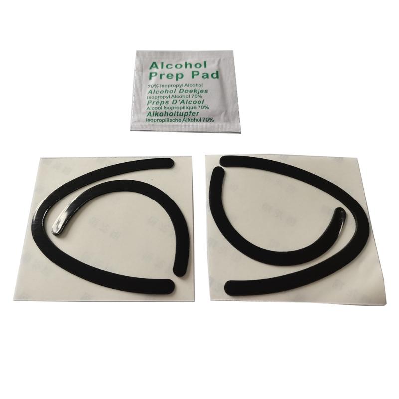 2 Sätze Mausfüße Maus-Skates Für Logitech MX Vertical/MX Lift Vertikale Maus Schwarz Mausgleiter Gebogene Kante