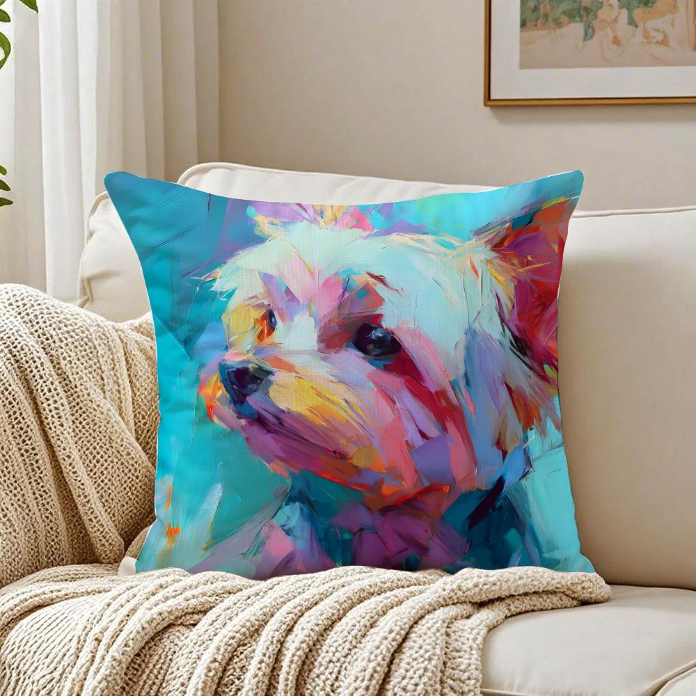 NICE CUTE Yorkshire Terrier dog Cushion Cover Pillowcase Antidustmite living Room Sofa Decor Cushion Room