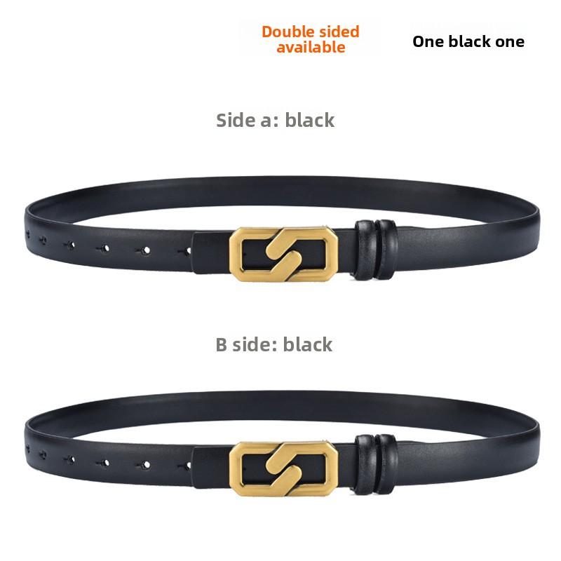 

Mary Women s genuine leather belt - ladies belt for jeans and skirts - pure cowhide leather belt чорний