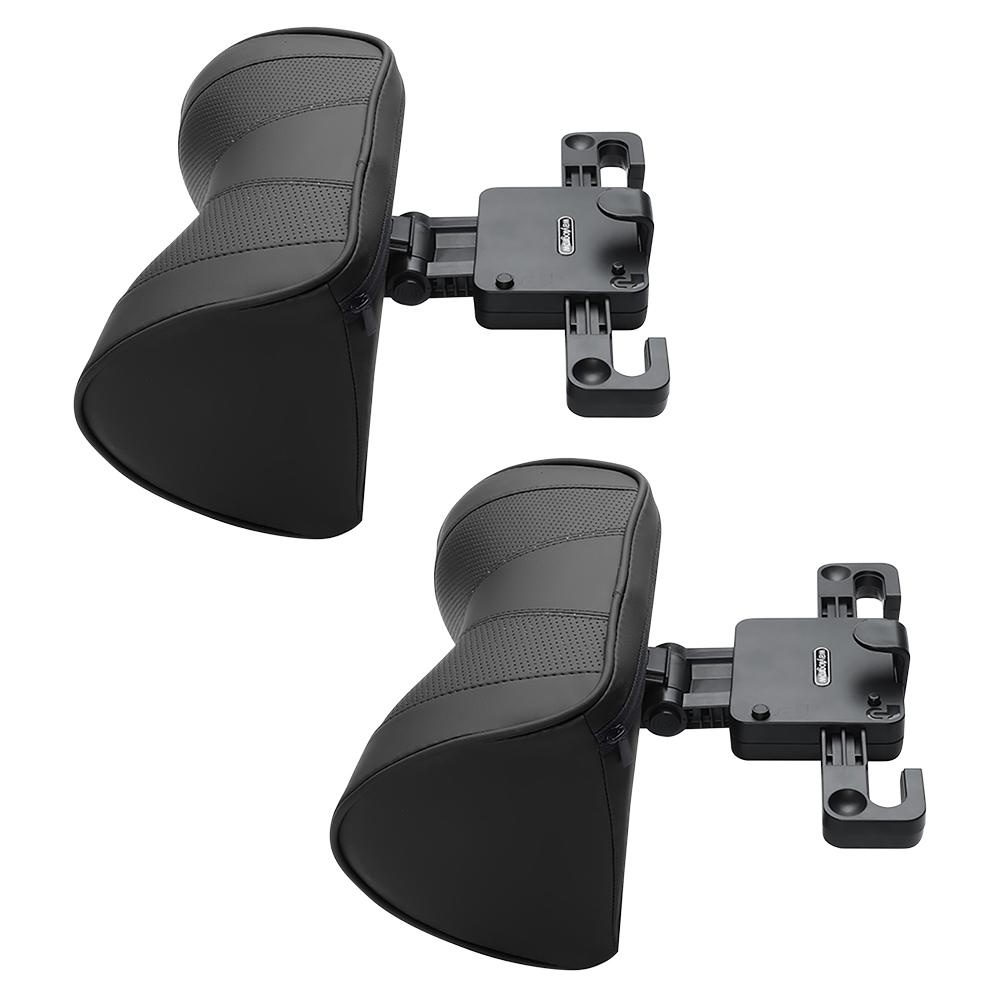 

Кожаный подголовник автомобиля, подушка для шеи, регулируемый угол, подголовник автомобильного сиденья, подушка с крючком для облегчения боли в голове, автомобильная болезнь 2Pcs Leather Black