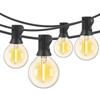 Solarbetriebene wasserdichte LED Edison G40 Lichterkette für den Außenbereich, für Camping und Weihnachtsdekoration