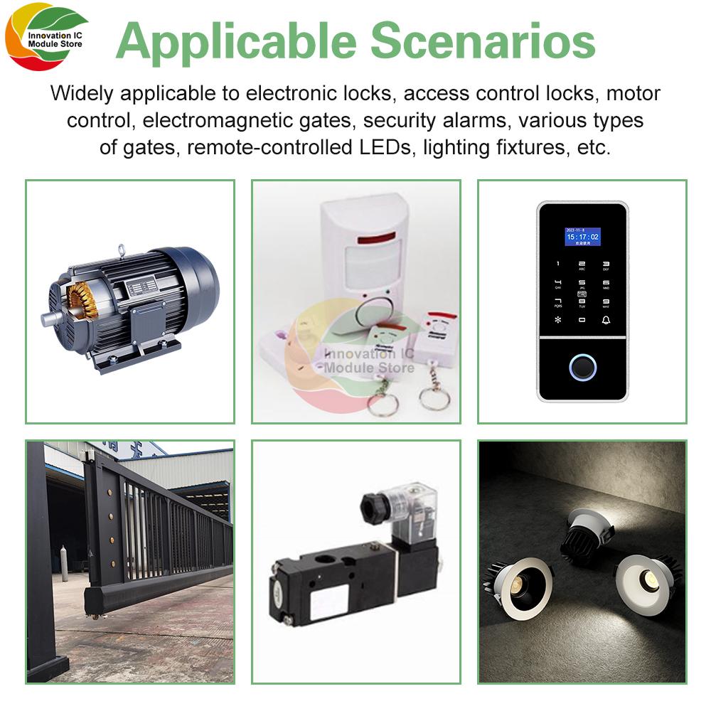 300-868MHz Multi-Frequency Receiver Rolling Code & Fixed Code Switch Controller Universal Bidirectional On/Off