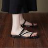 Shoes Summer Woman Female Slippers Low Lady Peep Toe Luxury Slides Beach Girl Flat Designer Rome Rubber Hoof Heels PU