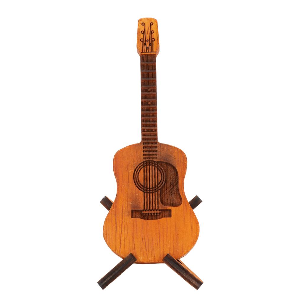 Guitar Pick Holder Multifunctional Oak Wood Guitar Pick Storage Box for Living Room Decoration