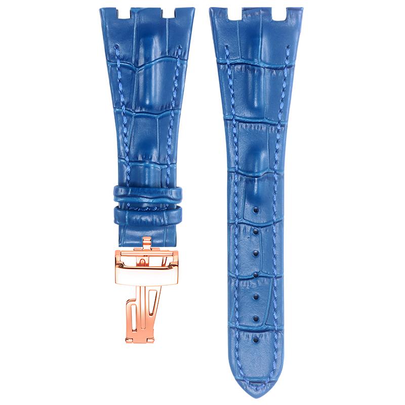 BRETA Echtes Leder Uhrenarmband für Audemars Piguet Royal Oak Offshore 15710 15703 26470 Armband für AP Faltschließe 28mm