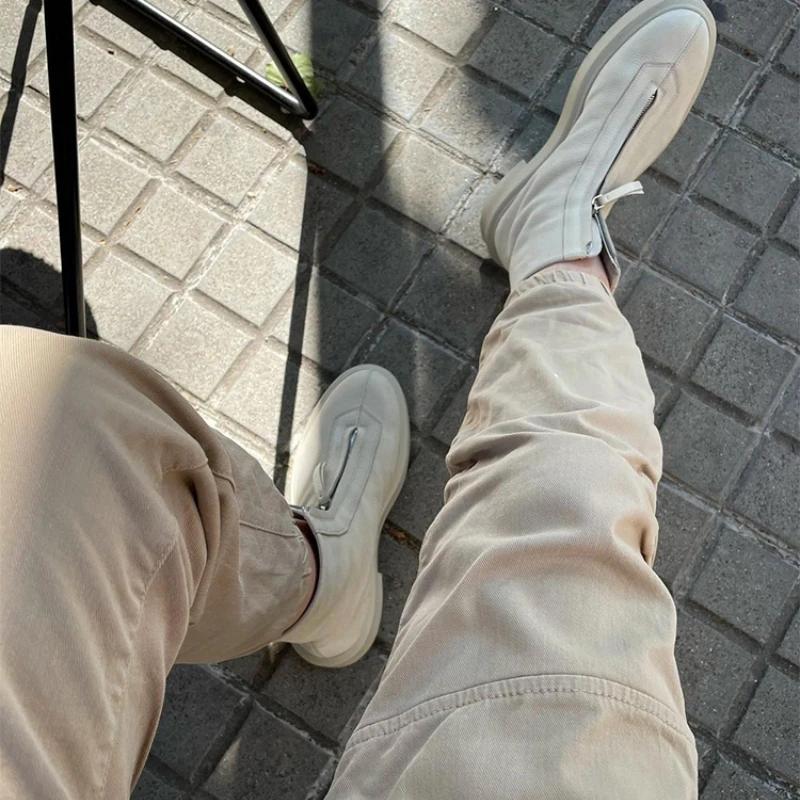 Dámské kotníkové boty 2025 Nová sada Nošení Zip Chelsea boty Silný podpatek Silná podrážka Krátké boty Podzimní a zimní obuv