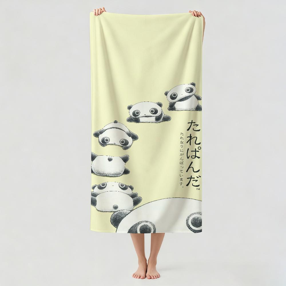 Cartoon cute T-TarepandaS Towel Drying Bath Towel Applicable To Light Swimming Camping Yoga Beach Out