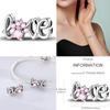 New In 925 Silver Charms Bow Love Mom Heart Charm Bead Fit 925 Original Bracelet DIY Woman Jewelry Gift For Friend
