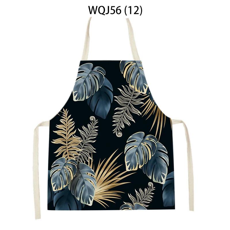 Cactus Pattern Home Cleaning Kitchen Aprons Plant Flowers Adult Kids Waist Bib Baking Accessories Cleaning Antifouling Apron