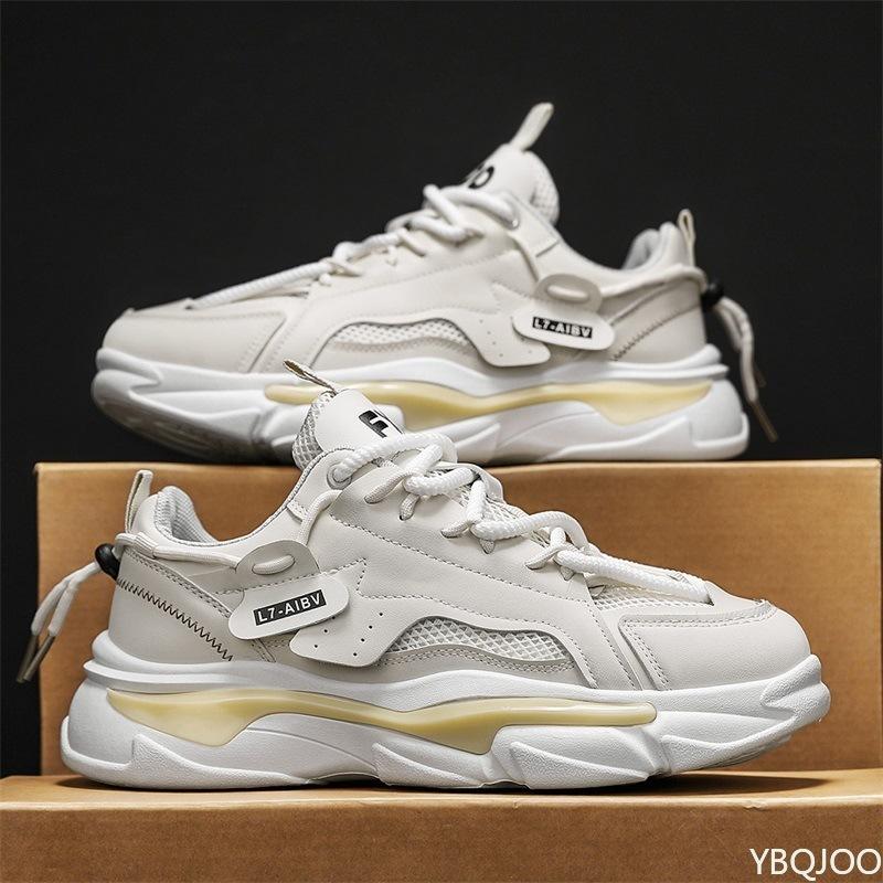 Fashion Men's New Spring Summer Mesh Breathable Versatile Sports Shoes Casual Running Thick Soled Height Increasing Trendy Shoes