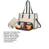 Borsa Termica Pranzo da Donna a Spalla con Scomparto Pranzo Isolato, Borsa Portatile di Grande Capacità, Borsa a Mano Trapuntata